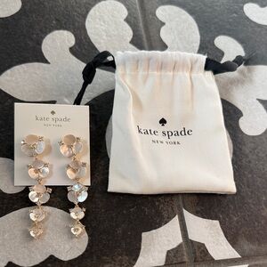 Kate Spade disco pansy linear earrings